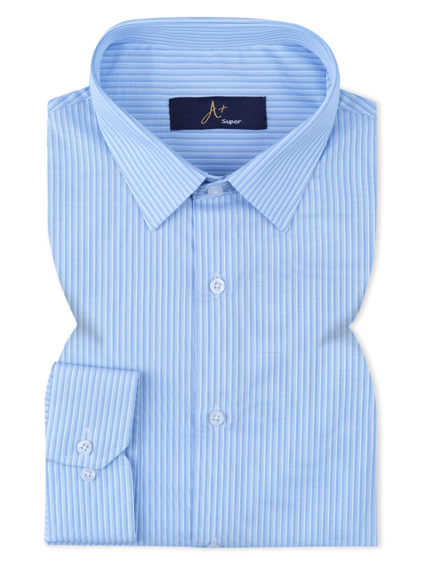 Blue and White Micro Stripes Formal Shirt Smart Fit