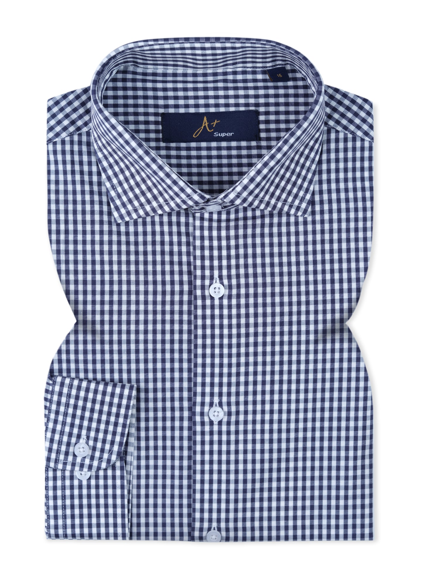 Black and White Check Dress Shirt Smart Fit