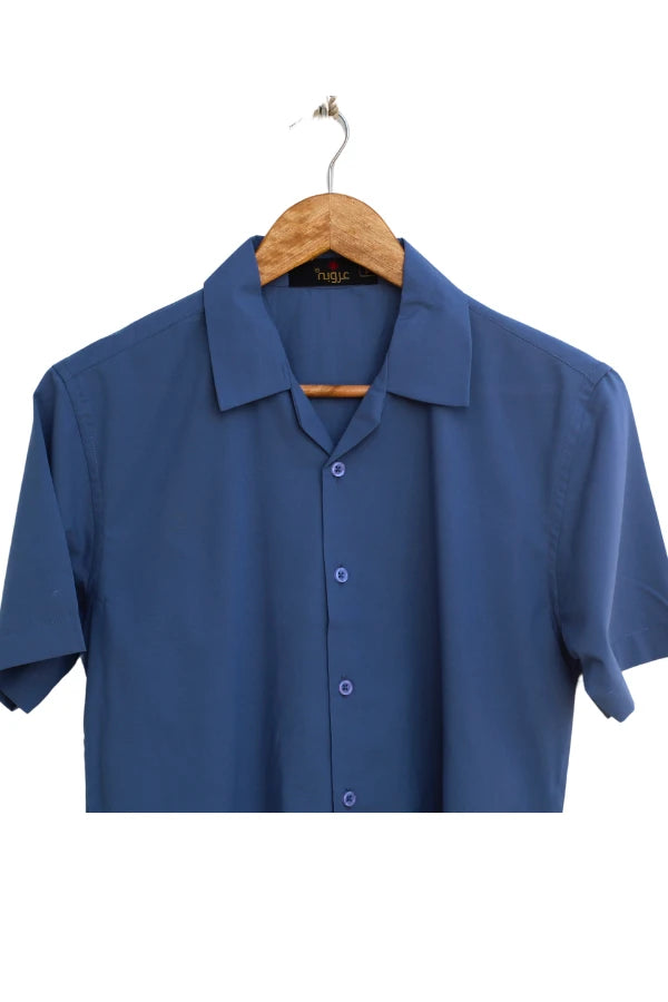 Blue Half Sleeve Shirt For Men's