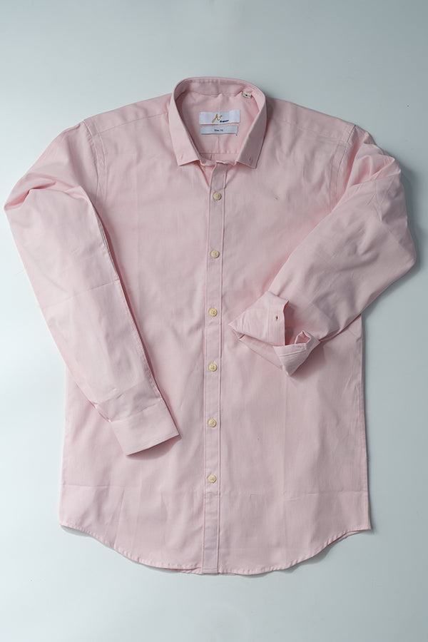 Light Pink Plain Casual Shirt - Aruba+ Super Smart Fit