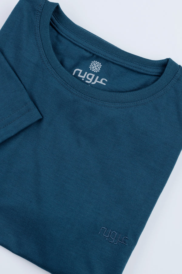 Light Blue Round Neck T-Shirt