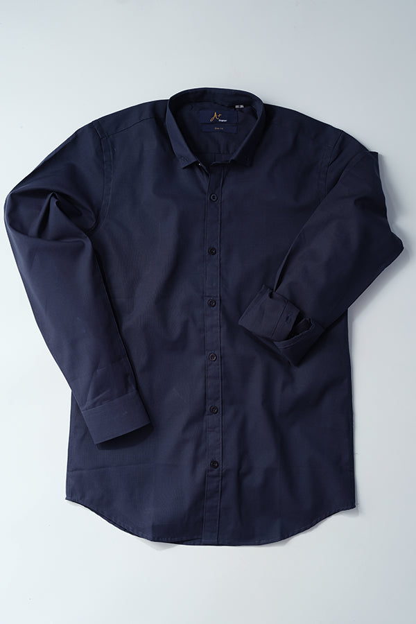 Midnight Blue Casual Shirt - Aruba+ Super Smart Fit