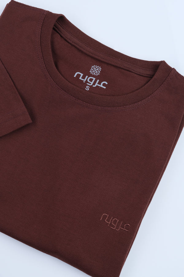 Brown Round Neck T-Shirt