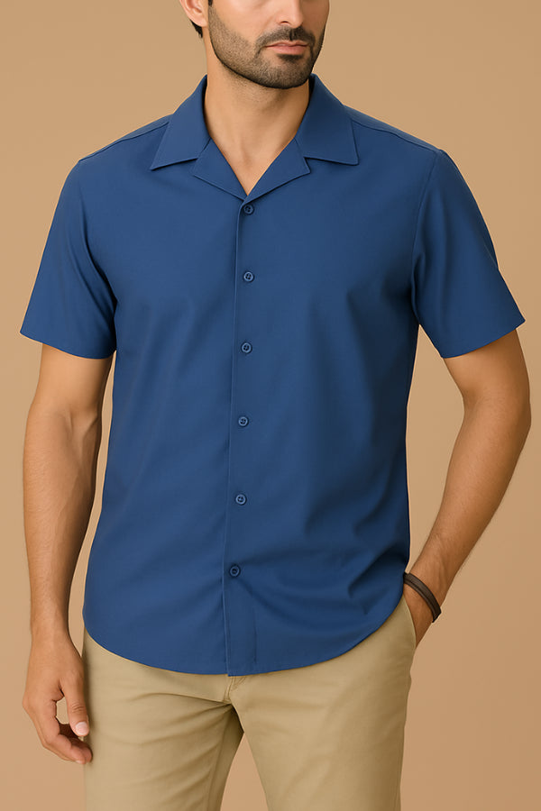 Blue Half Sleeve Shirt For Men's