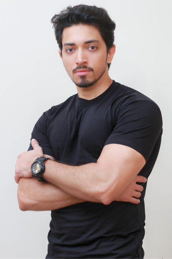 Men's Black Round Neck T-Shirt