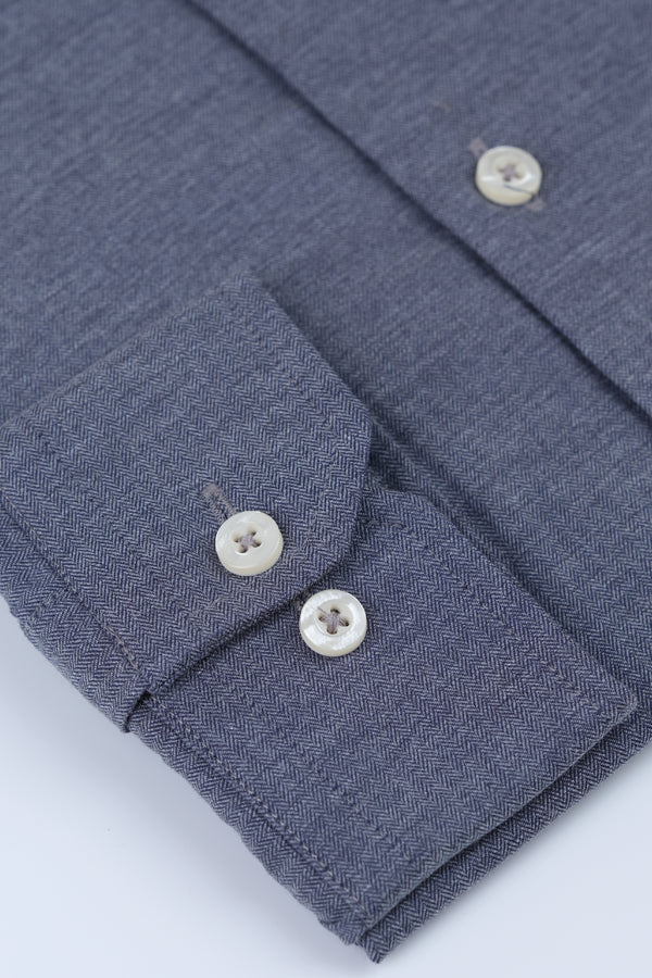 Grey Plain Signature Dress Shirt Smart Fit