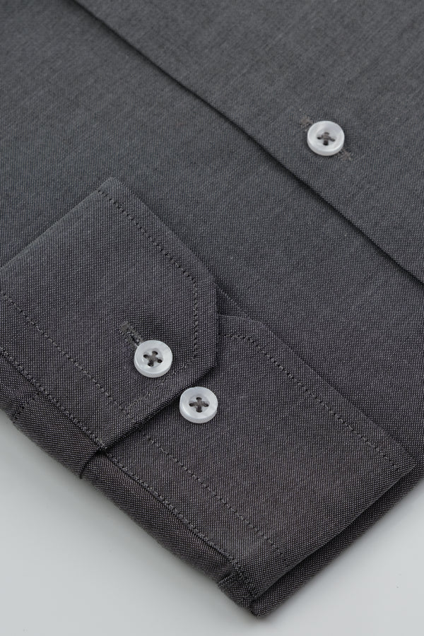 Plain Grey Formal Shirt Smart Fit