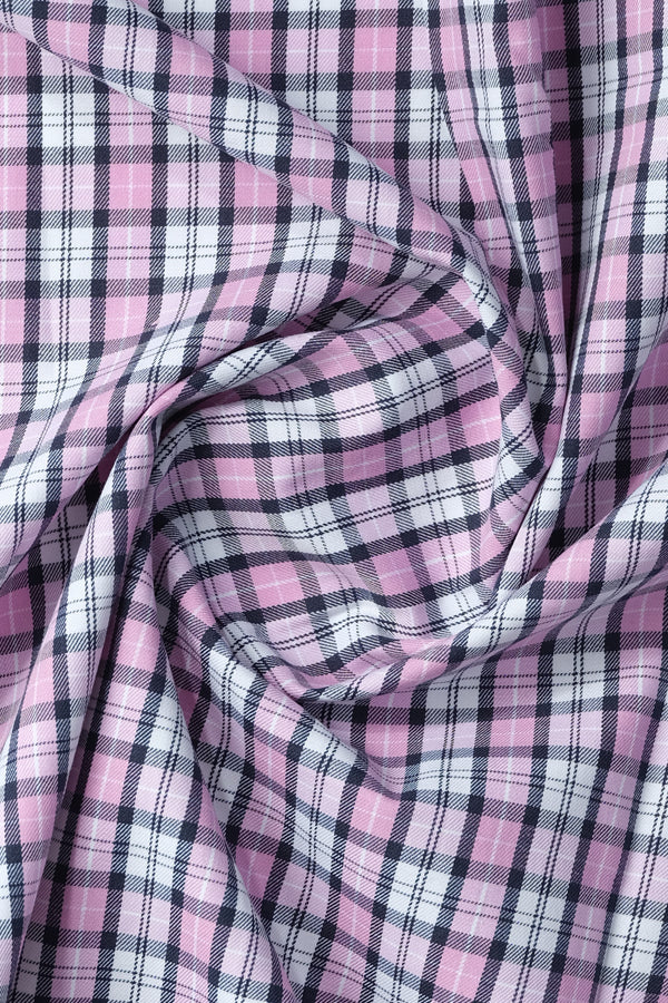 Light Purple Plaids Casual Shirt - Aruba+ Super Smart Fit