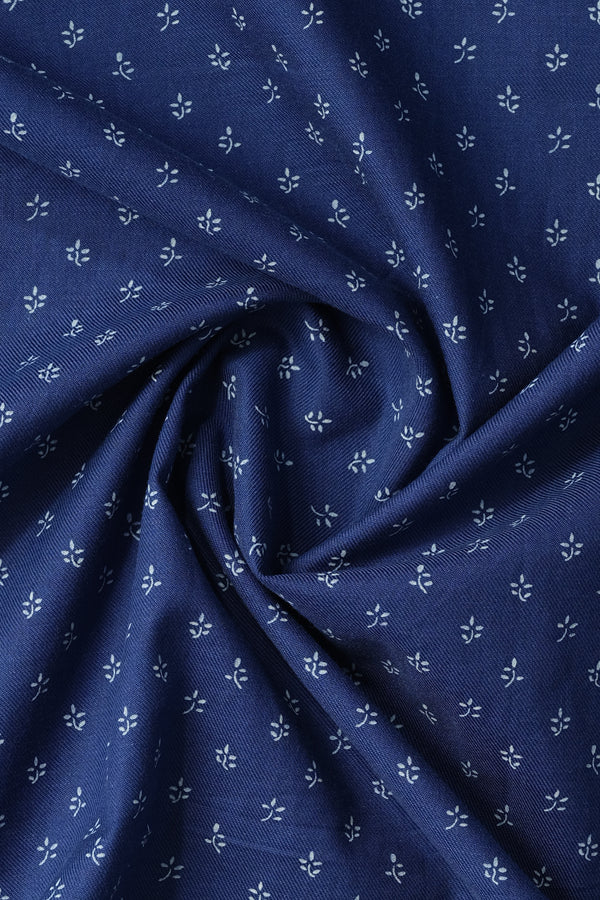 Navy Blue Printed Casual Shirt | Aruba Fashion Smart Fit