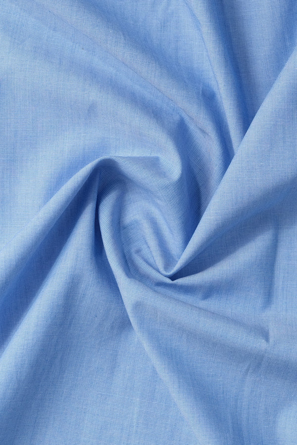 Plain Blue Casual Shirt - Aruba+ Super Smart Fit