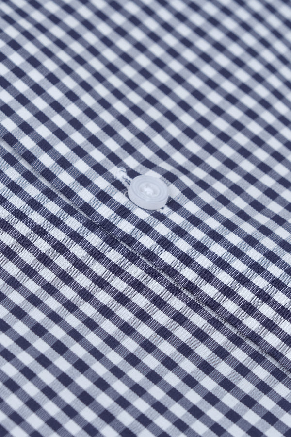 Black and White Check Dress Shirt Smart Fit