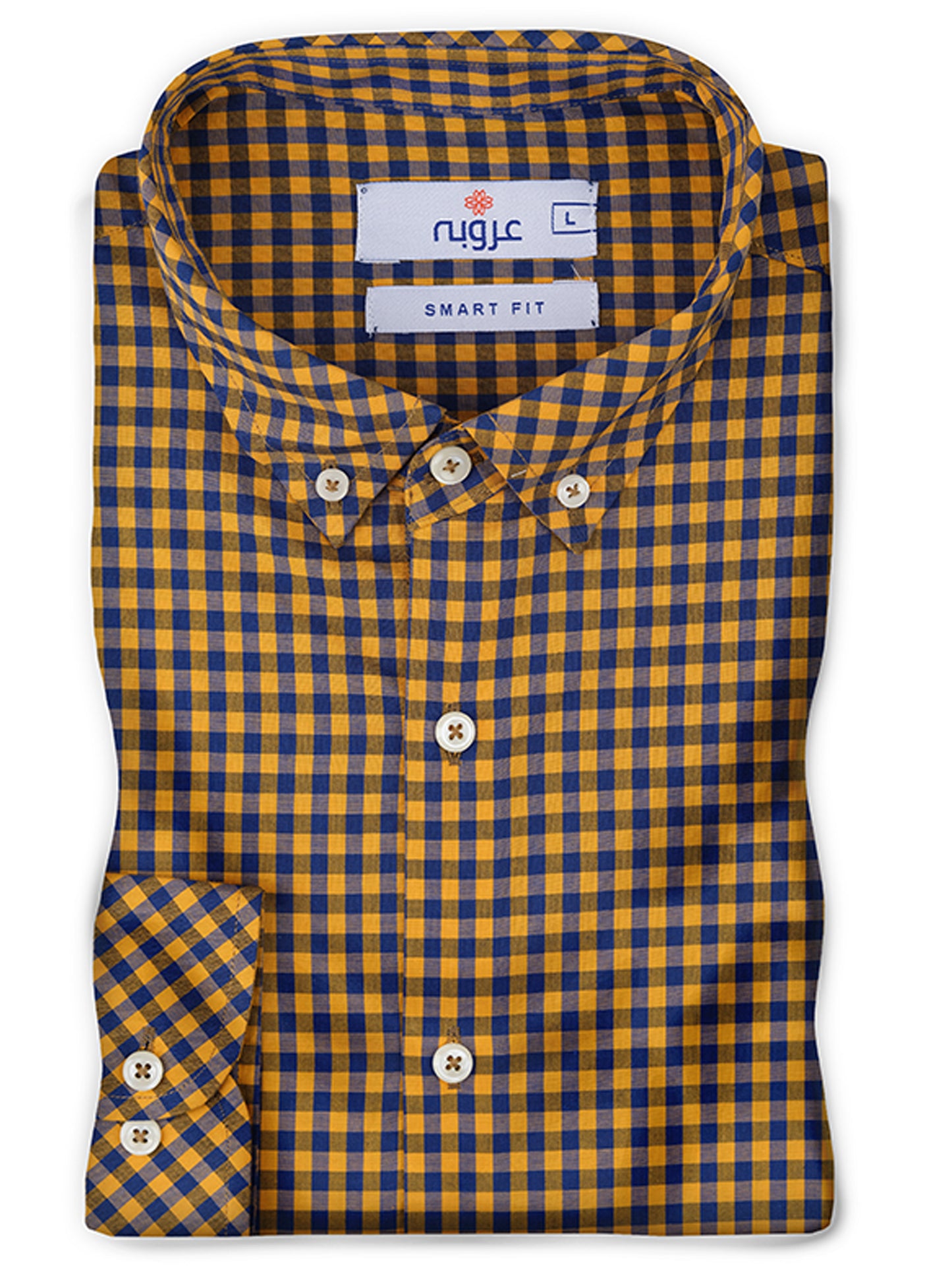 BROWN BLUE GINGHAM SHIRT FOR MEN 1