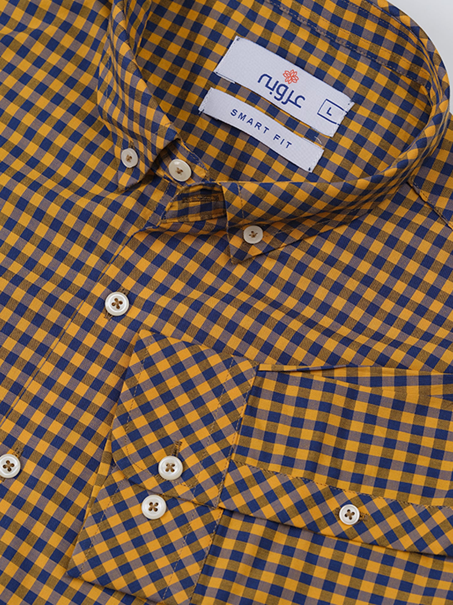 BROWN BLUE GINGHAM SHIRT FOR MEN 2