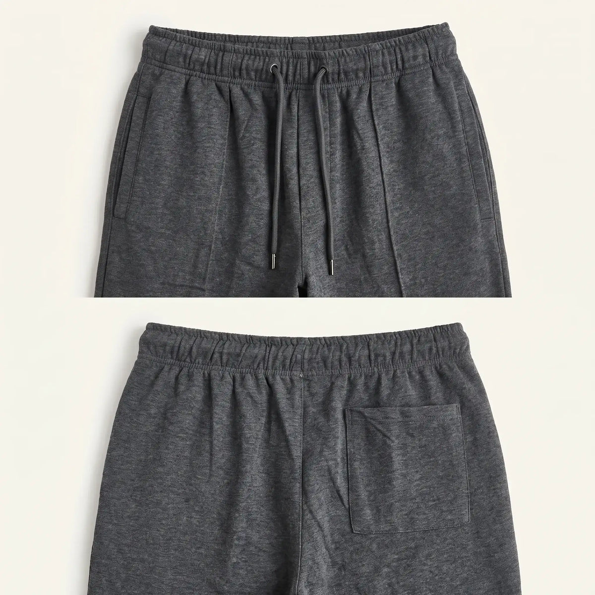 Cotton Terry Trouser Front Stitched - Straight Fit - Dark Grey Aruba Fashion Wear