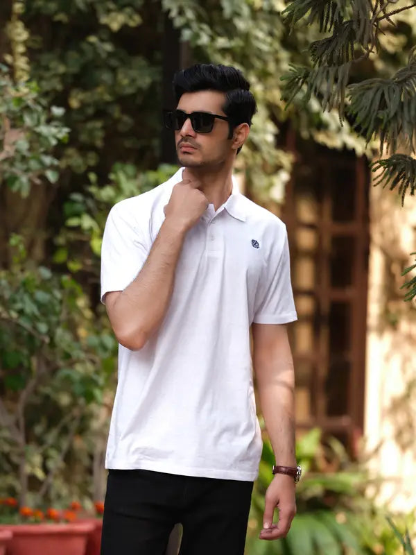 White Polo PC Shirt - Aruba Basics