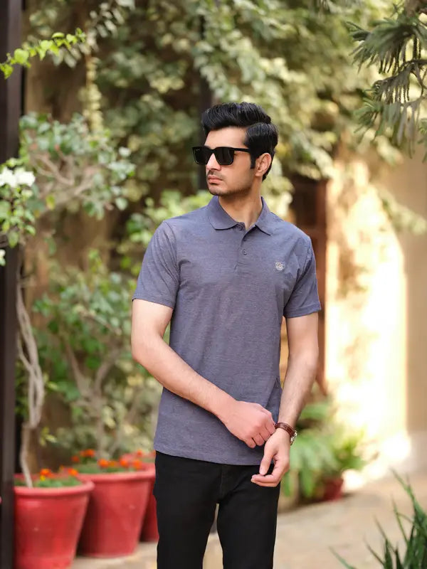 Grayish Blue Polo PC Shirt - Aruba Basics