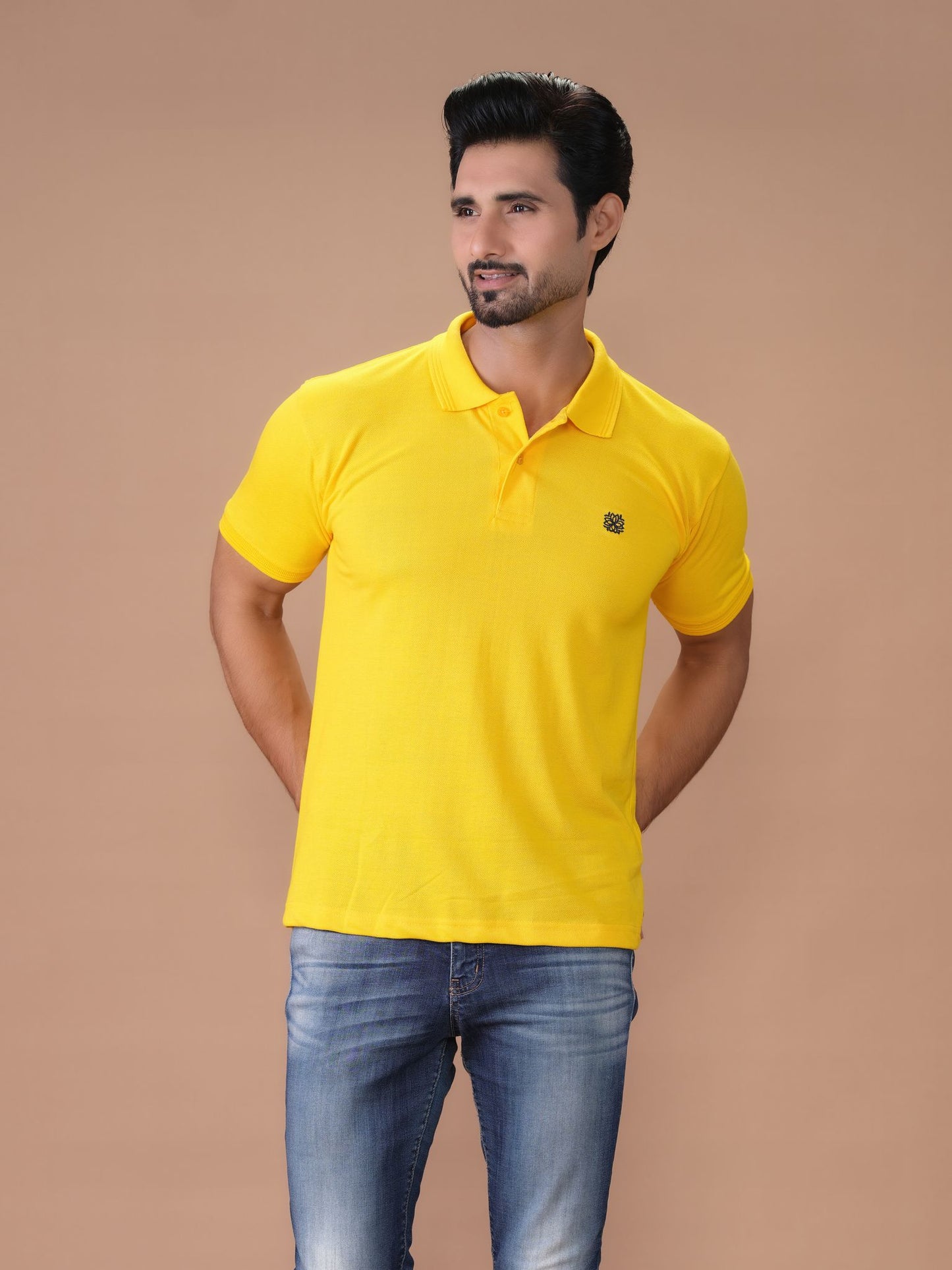Yellow Polo Shirt Pique - Aruba Basics