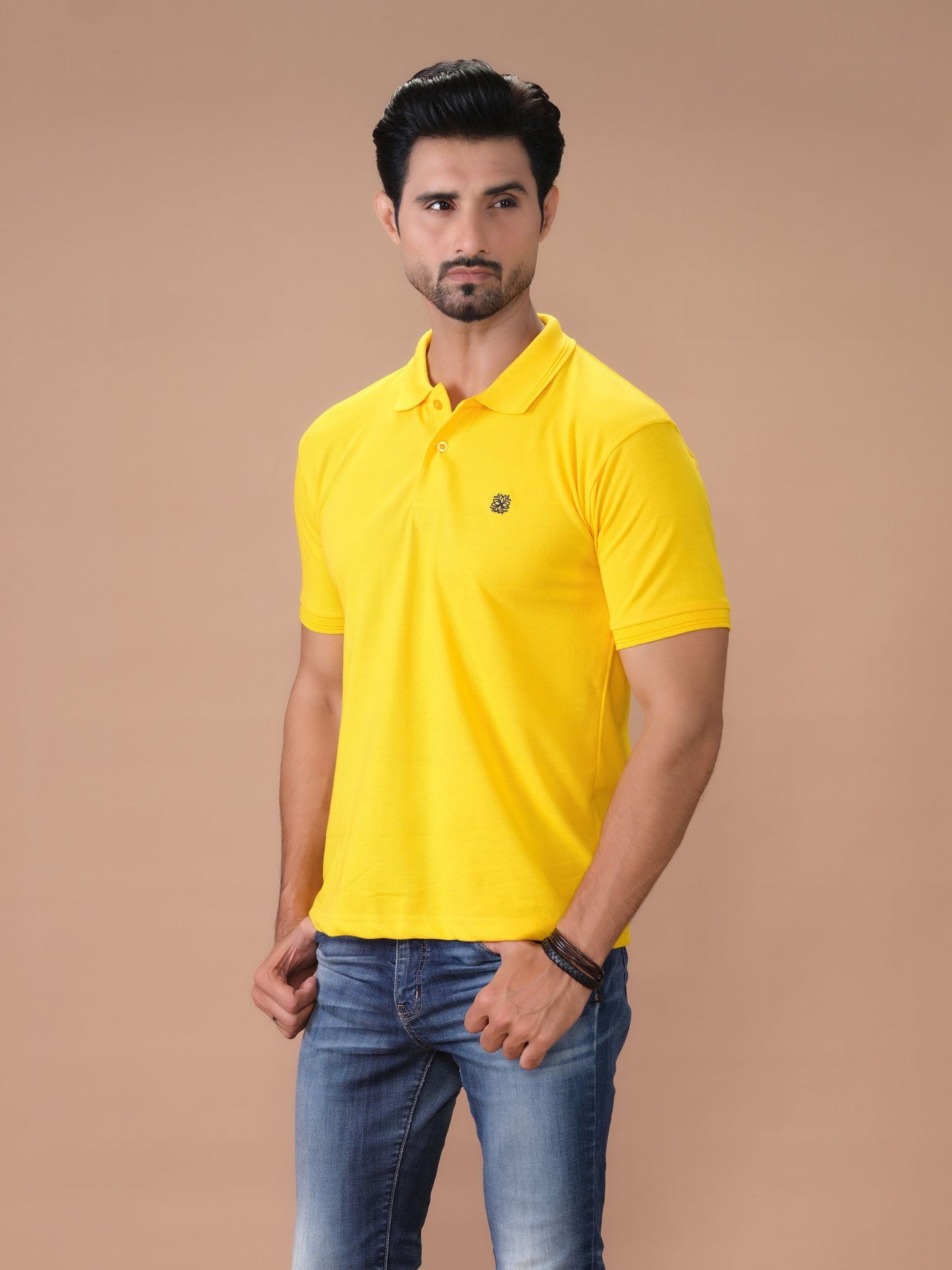 Yellow Polo Shirt Pique - Aruba Basics
