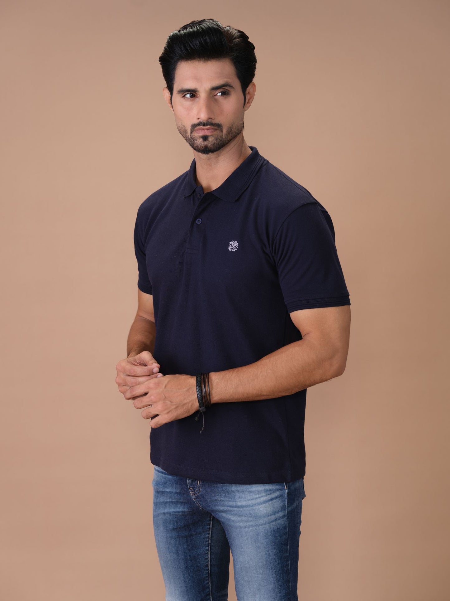 Navy Blue Polo Shirt Pique - Aruba Basics