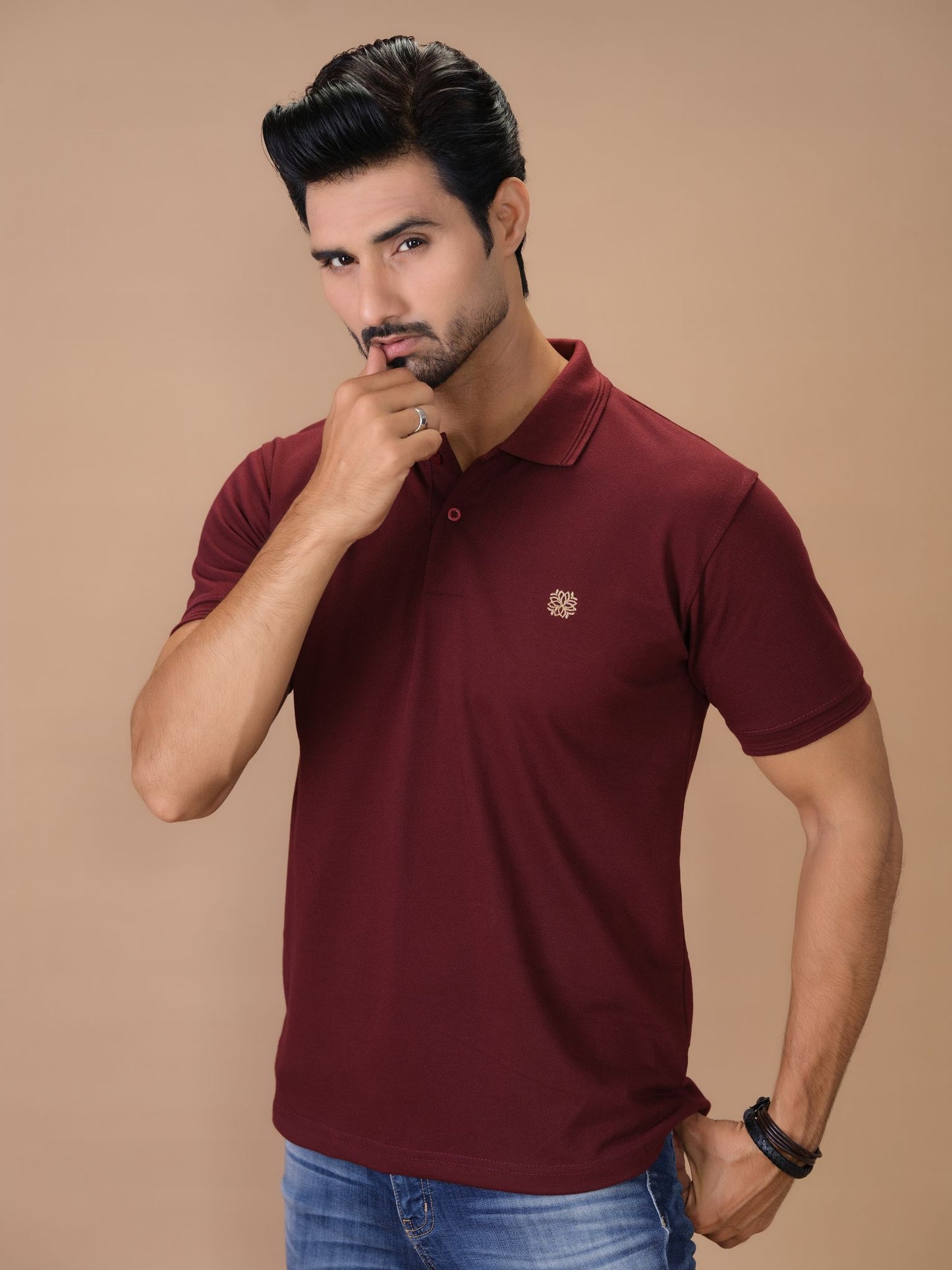 Maroon Polo Shirt Pique - Aruba Basics