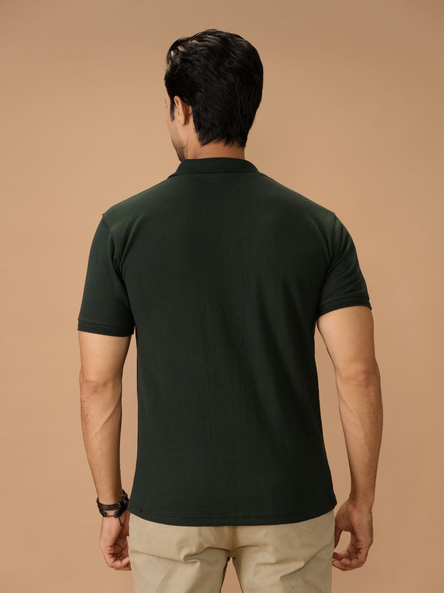 Green Polo Shirt Pique - Aruba Basics