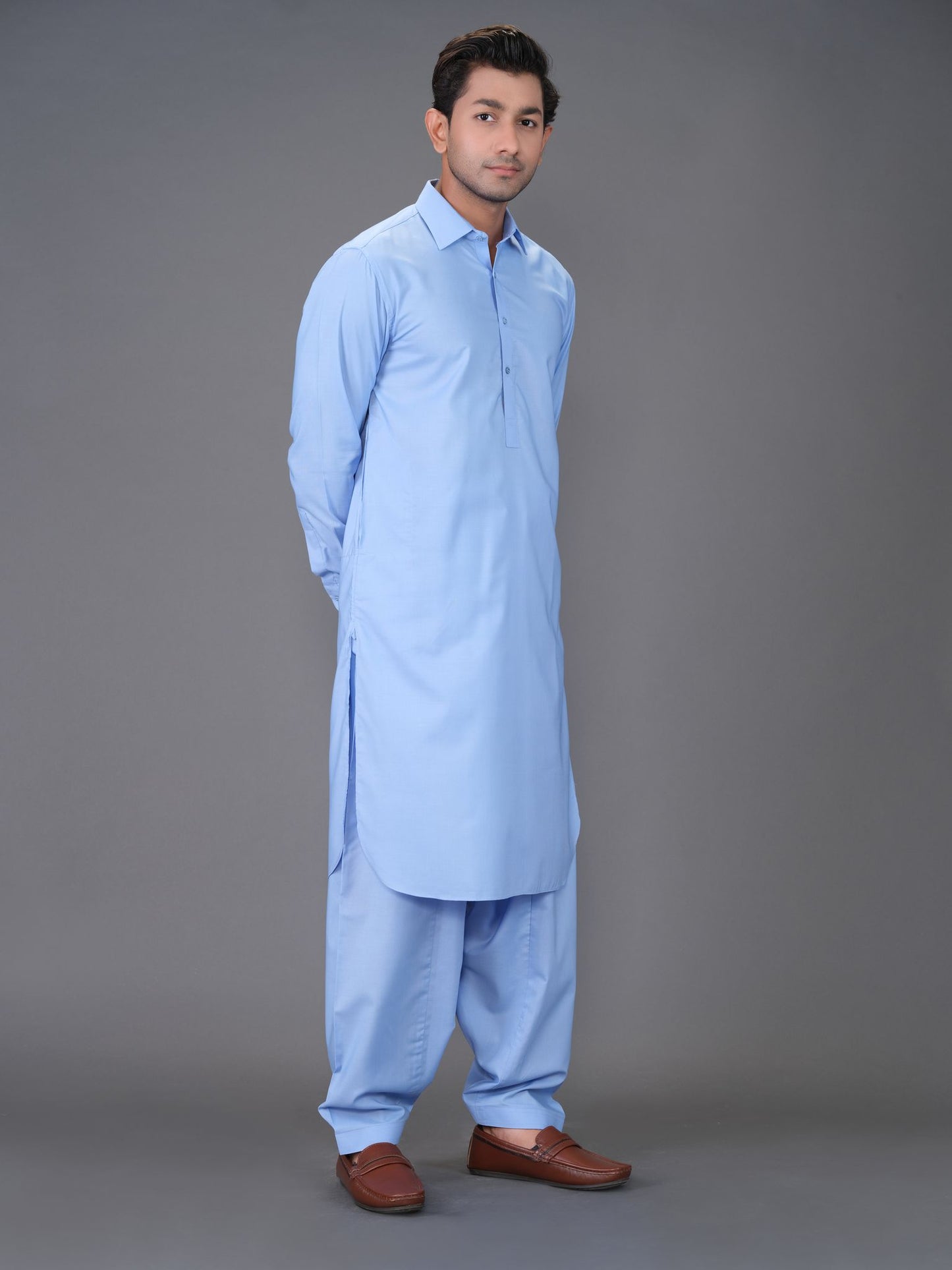 Sky Blue Color Shalwar Kameez | Shalwaar Kameez for Men