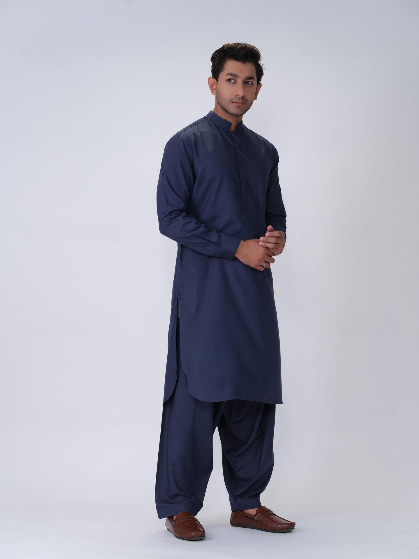 Dark Blue Color Shalwar Kameez | Shalwaar Kameez for Men