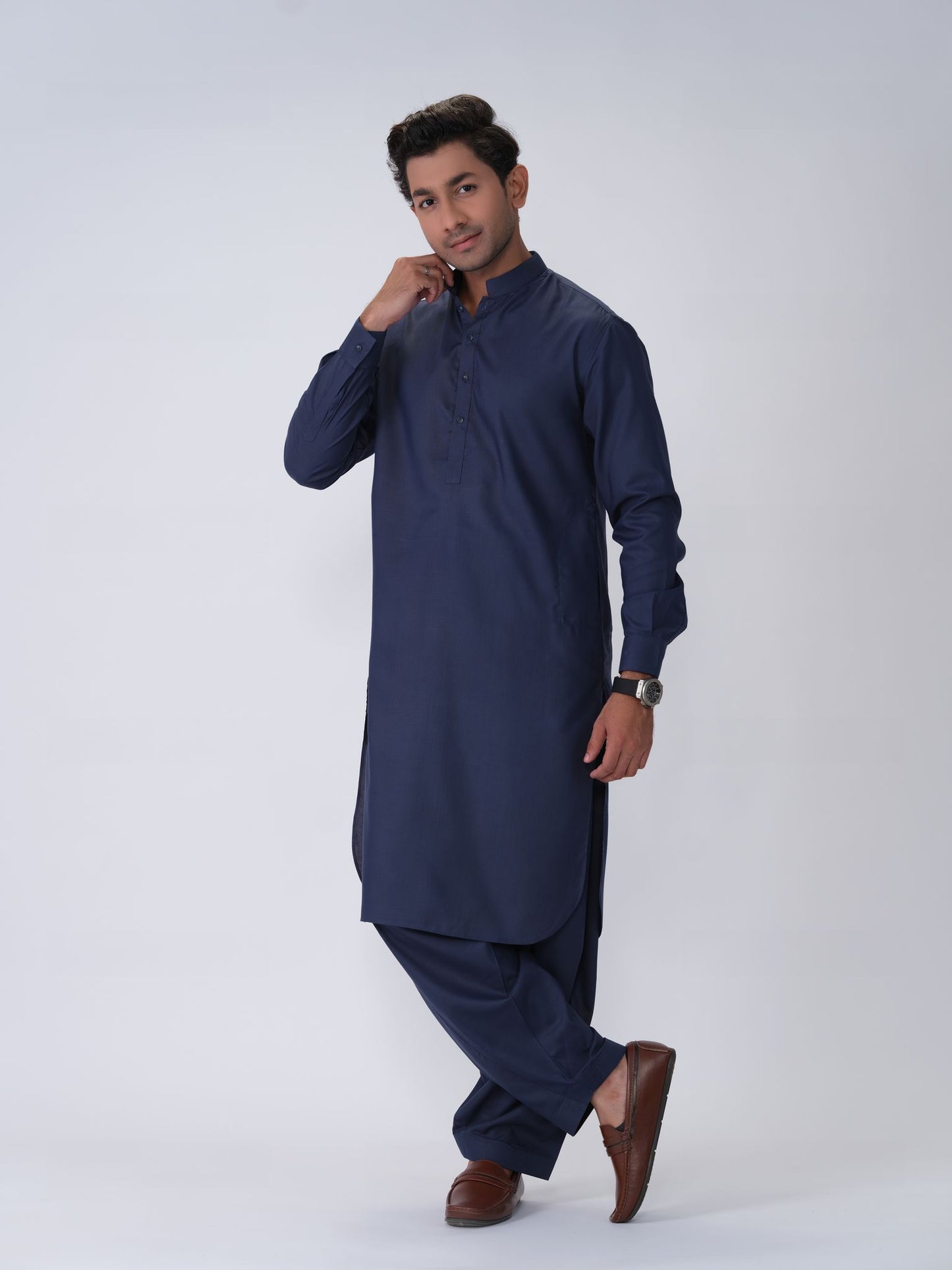 Dark Blue Color Shalwar Kameez | Shalwaar Kameez for Men
