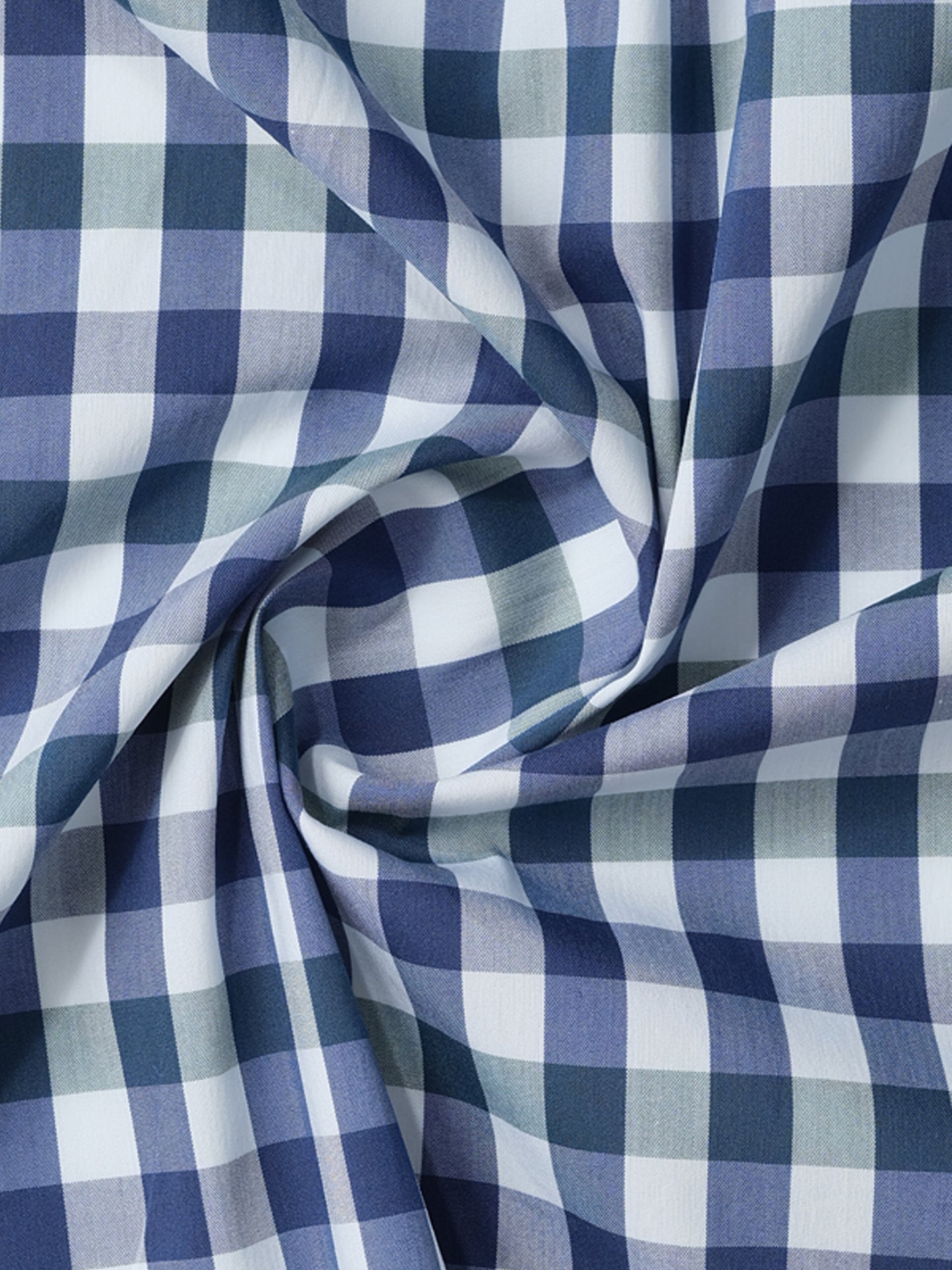 Blue and White Check Casual Shirt
