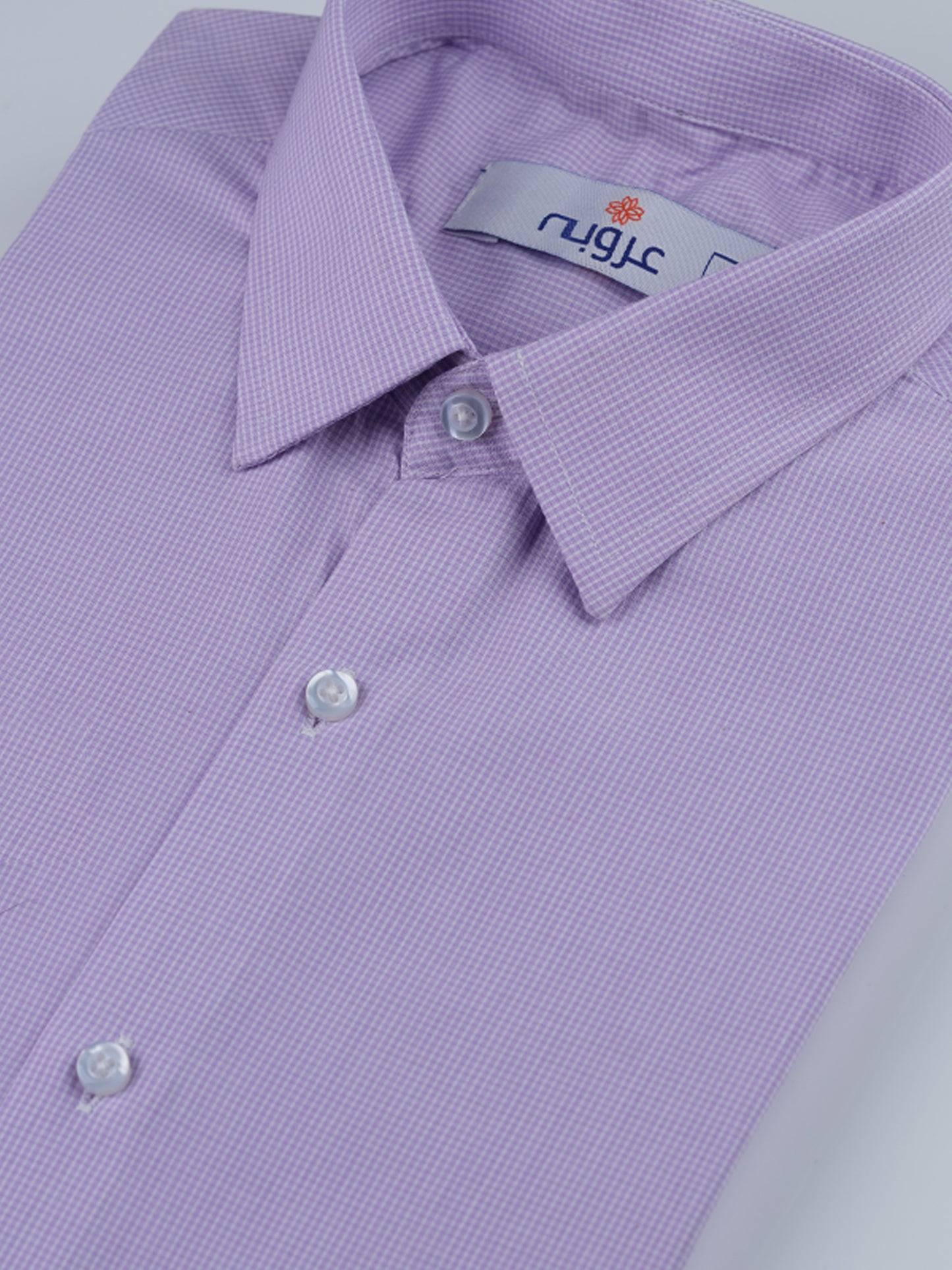 purple and white micro stripes Formal Shirt