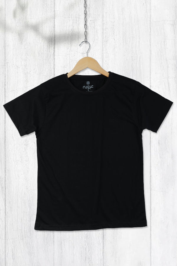Men's Black Round Neck T-Shirt