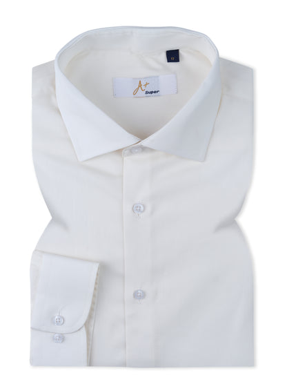 Plain Off-White Dress Shirt  Smart Fit
