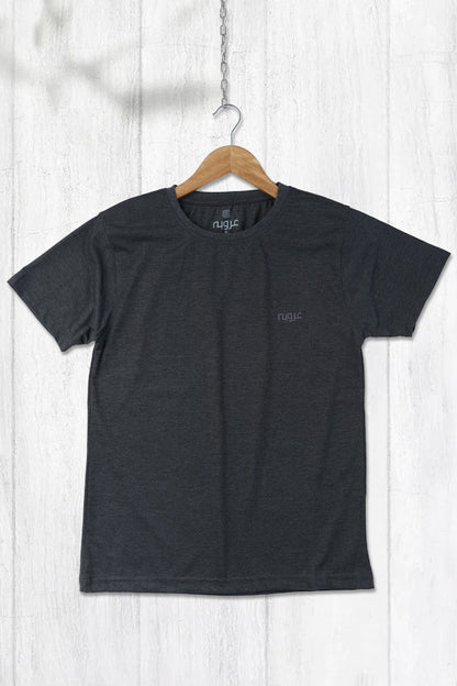 Men's Light Grey Round Neck T-Shirt