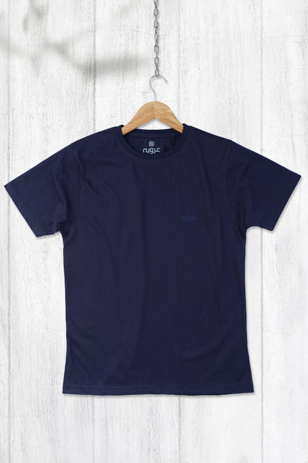 Men's Navy Blue Round Neck T-Shirt | Aruba Fashion – Aruba Fashion Wear