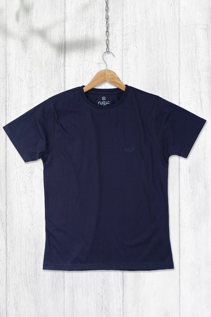 Men's Navy Blue Round Neck T-Shirt