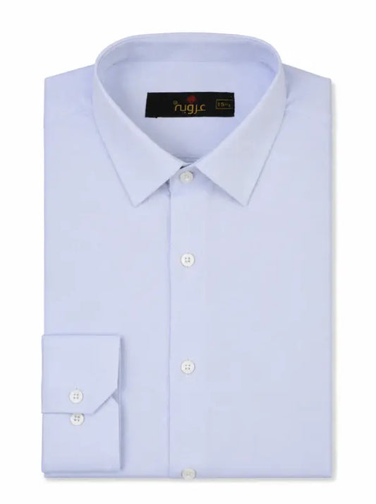 Powder Sky Blue Formal Shirt - Regular Fit Essential