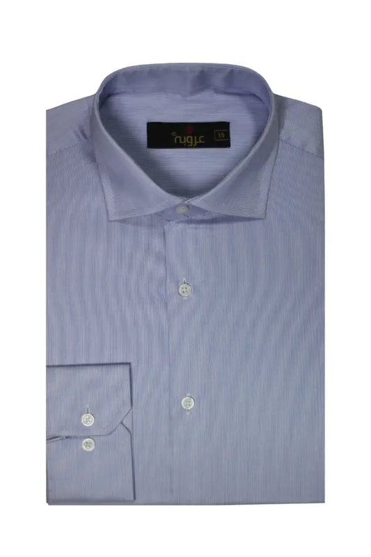 Blue Grid Texture Formal Shirt I Regular Fit