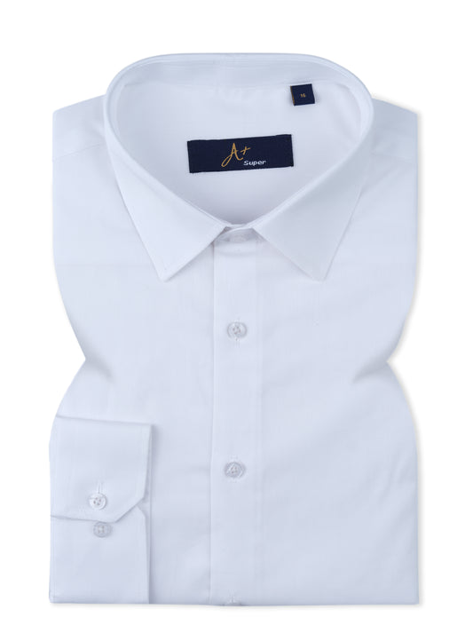 Plain Formal White Shirt  Smart Fit