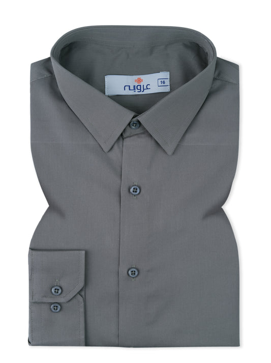 Light Grey Textured Lining Formal Shirt I Smart Fit