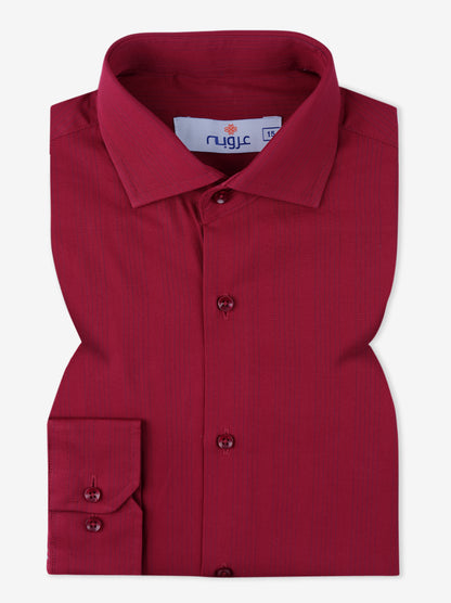 Classic Maroon Formal Shirt | Smart Fit