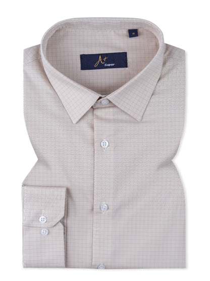 Brown Checkered Formal Shirt Smart Fit