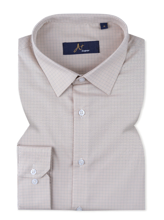 Brown Checkered Formal Shirt Smart Fit