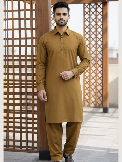 Mustard Kameez Shalwar  | Shalwar Kameez for Men