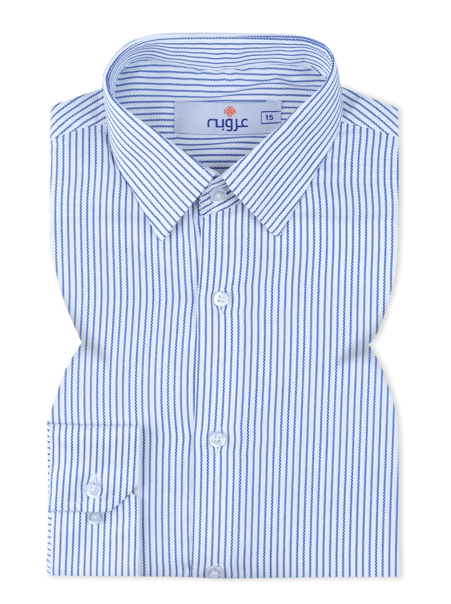 Blue and White Stripes Formal Shirt Smart Fit