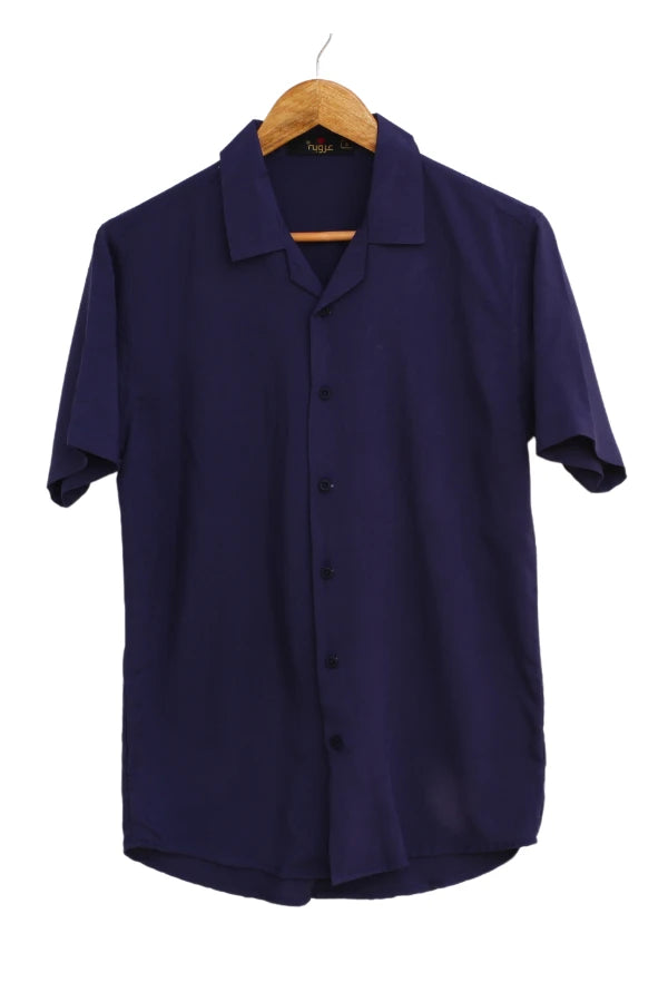 Navy Blue Half Sleeve Shirt For Men's