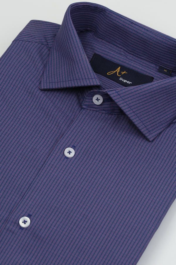 Men’s Purple Checkered Formal Shirt | Premium Cotton Shirt Aruba Fashion Wear