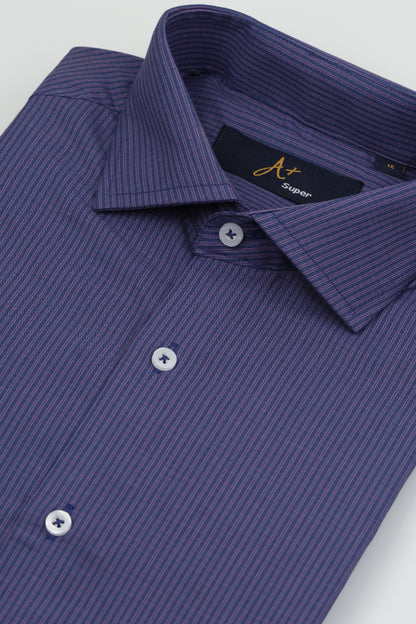 Men’s Purple Checkered Formal Shirt | Premium Cotton Shirt Aruba Fashion Wear