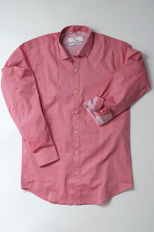 Textured Pink Casual Shirt - Aruba+ Super  Smart Fit