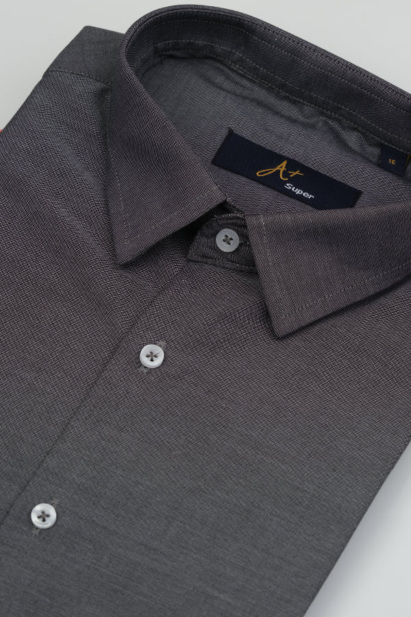 Plain Grey Formal Shirt Smart Fit