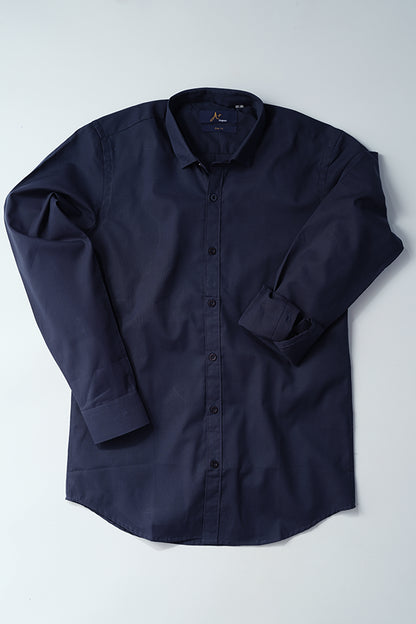 Midnight Blue Casual Shirt - Aruba+ Super  Smart Fit